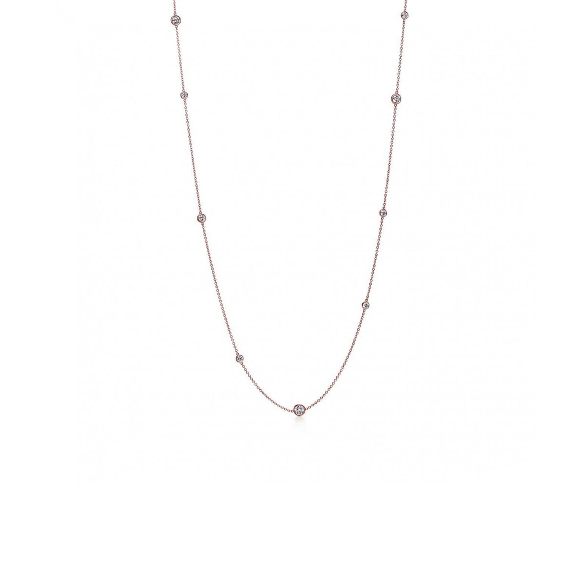 TIFFANY ELSA PERETTI® DIAMONDS BY THE YARD® SPRINKLE NECKLACE IN ROSE GOLD WITH DIAMONDS 45123178